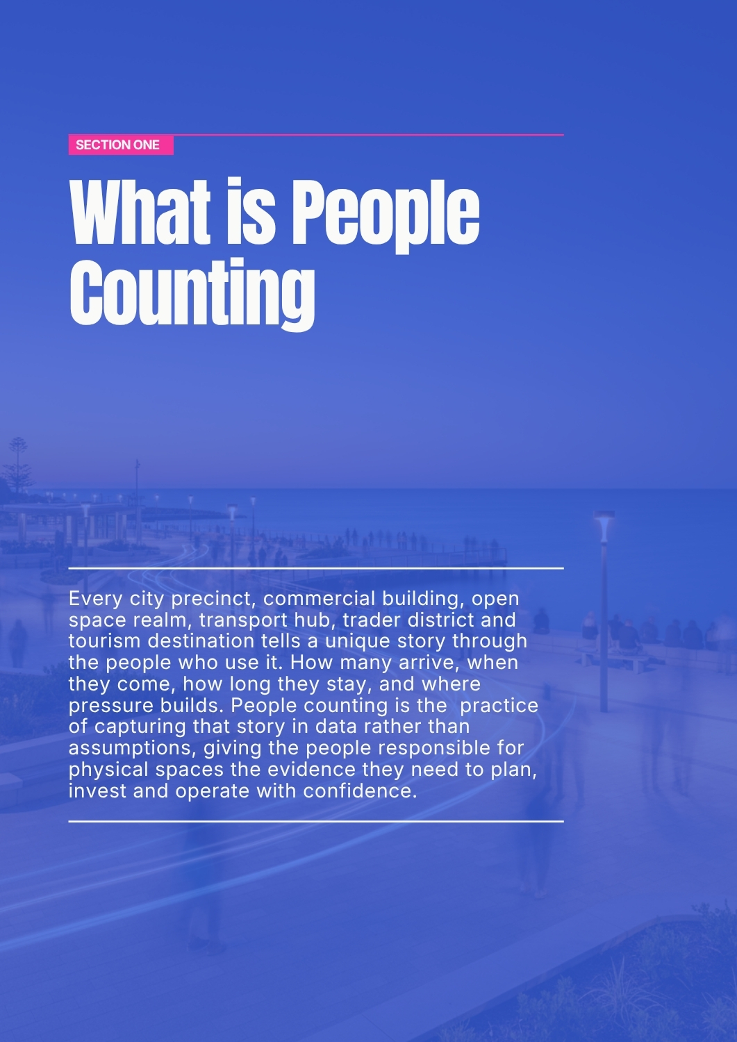 White paper sample, Page 5, Defining people counting and where it applies.