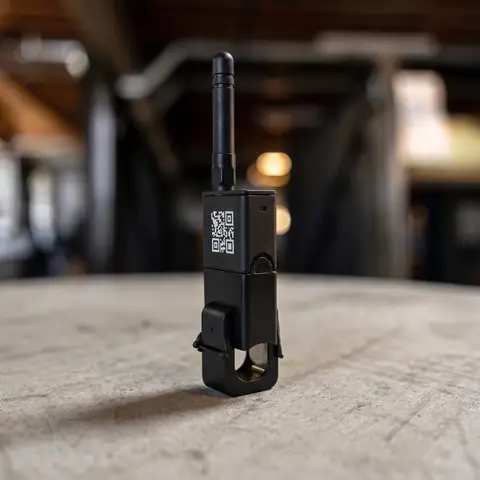 A wireless electrical current sensor with its antenna.